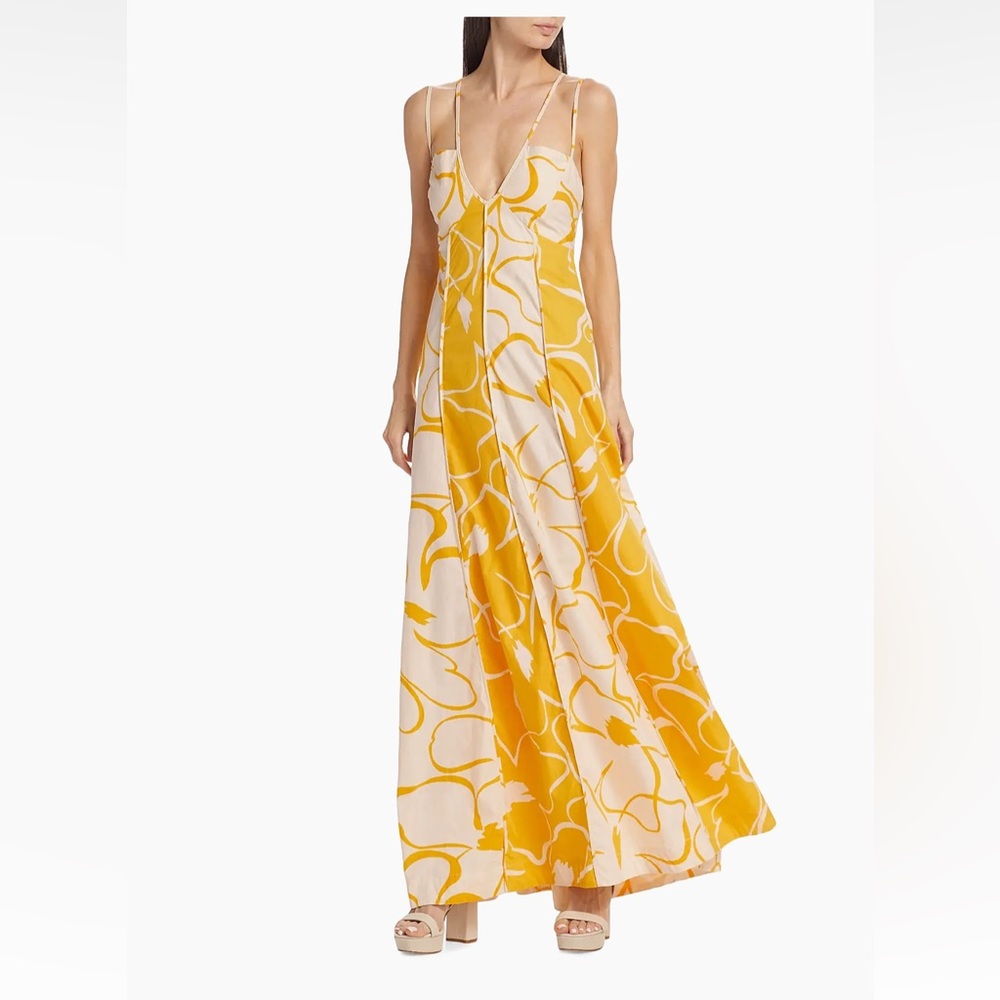 SWF Floral Twin-Strap Maxi Dress